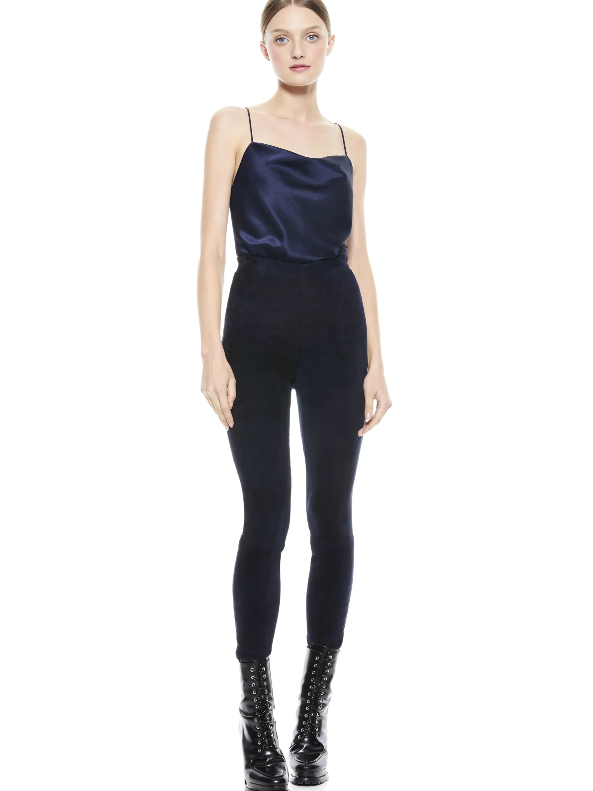 MADDOX SIDE ZIP SUEDE LEGGING