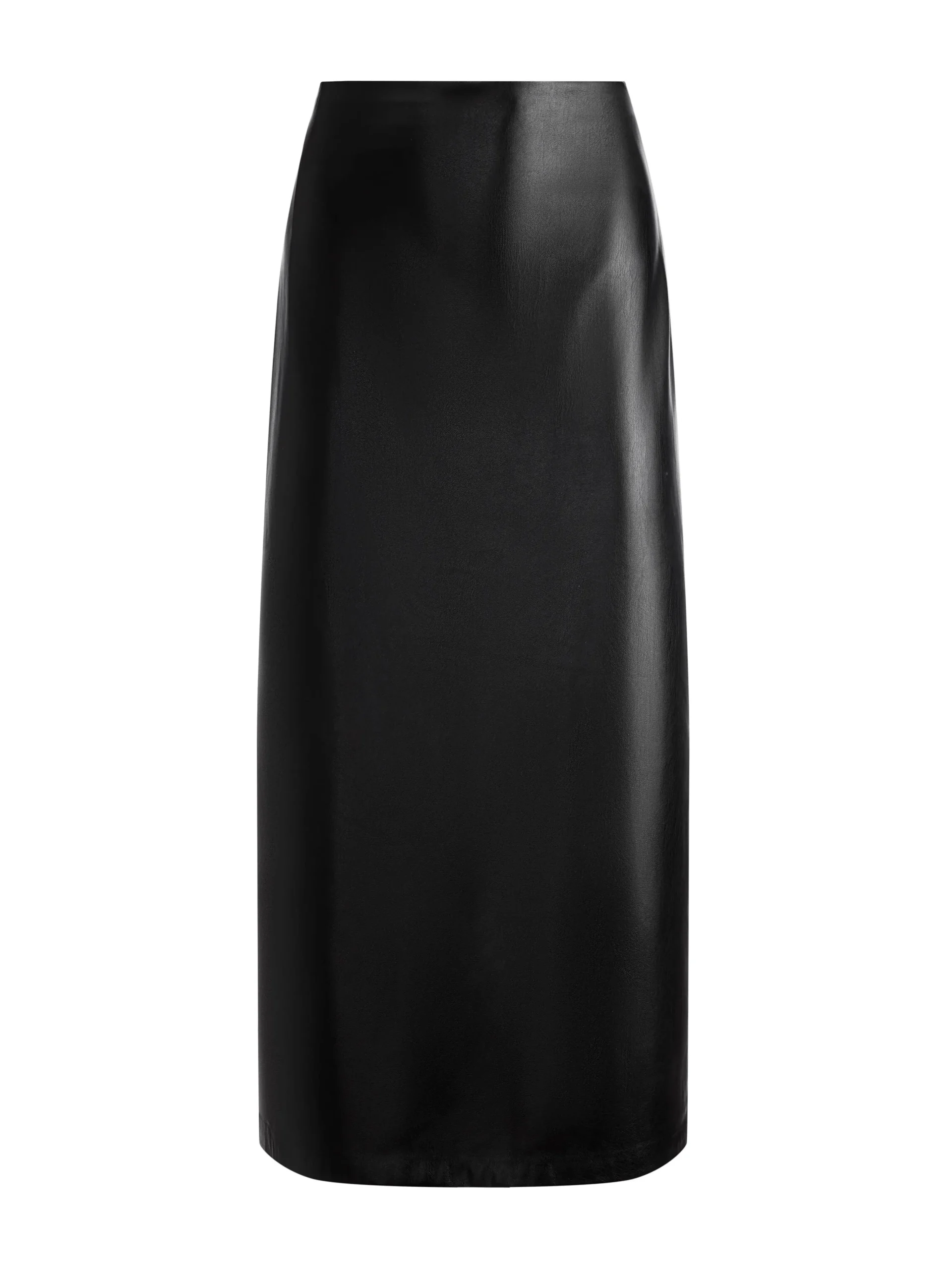 MAEVE VEGAN LEATHER MIDI SKIRT