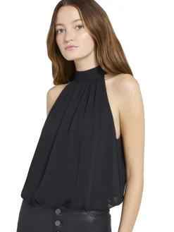 MARIS HALTER NECK GATHERED TOP