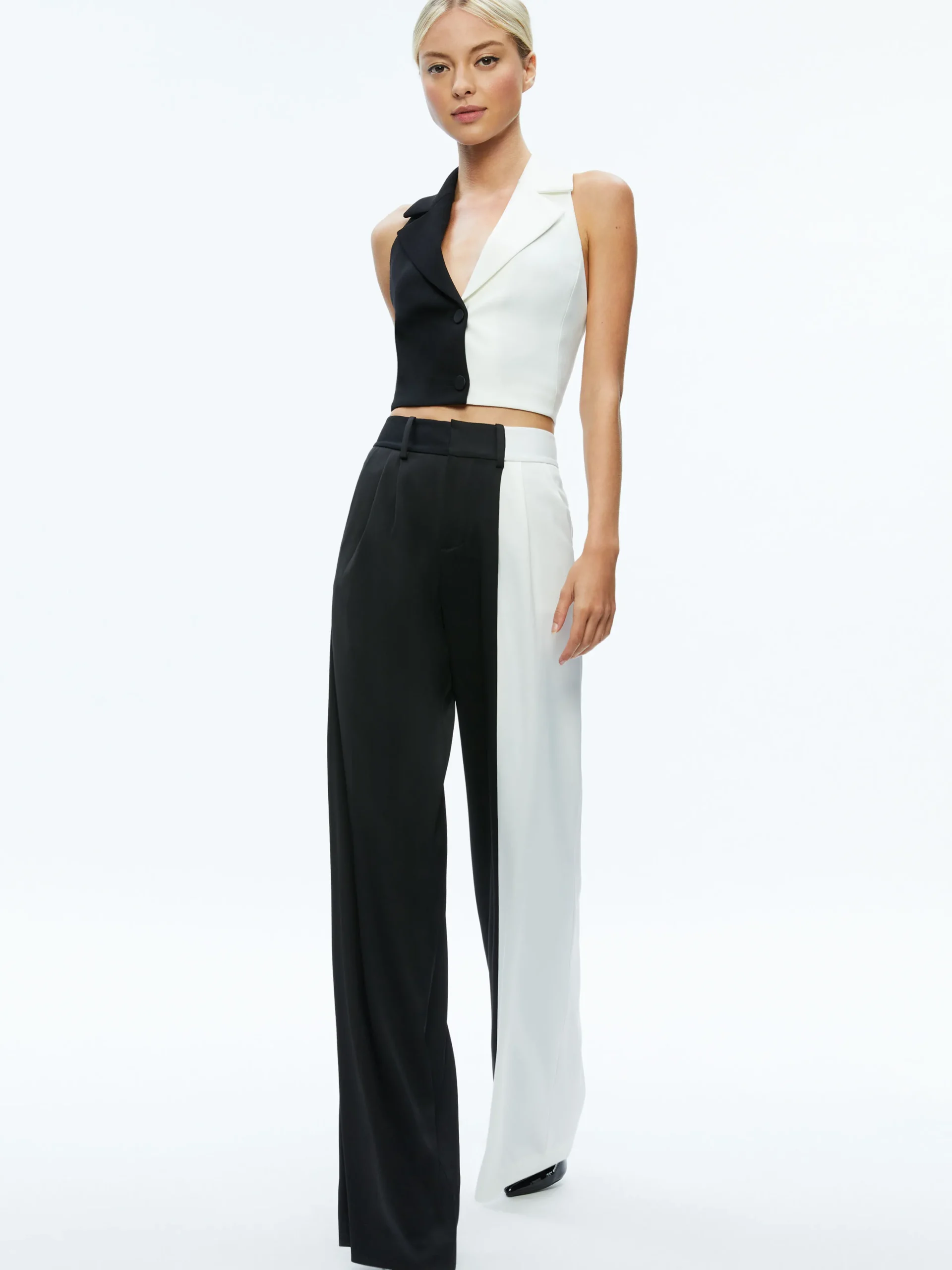 MERI COLOR BLOCK BLAZER TOP + POMPEY COLOR BLOCK PANT