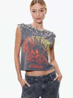 MICAH EMBELLLISHED CROPPED MUSCLE TANK