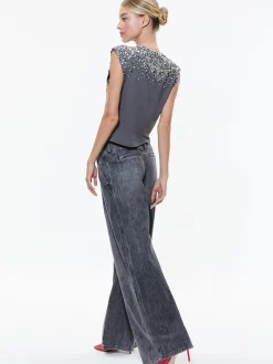MICAH EMBELLLISHED CROPPED MUSCLE TANK