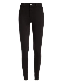 MIKAH SINGLE BUTTON SUEDE PANT