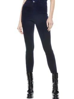 MIKAH SINGLE BUTTON SUEDE PANT
