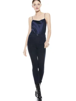 MIKAH SINGLE BUTTON SUEDE PANT