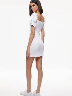 MIMI PUFF SLEEVE DENIM MINI DRESS