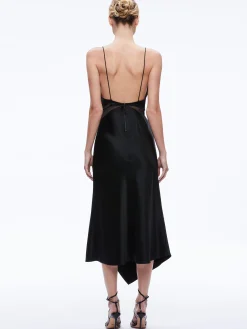 MORIAH SHEER CUTOUT MIDI DRESS
