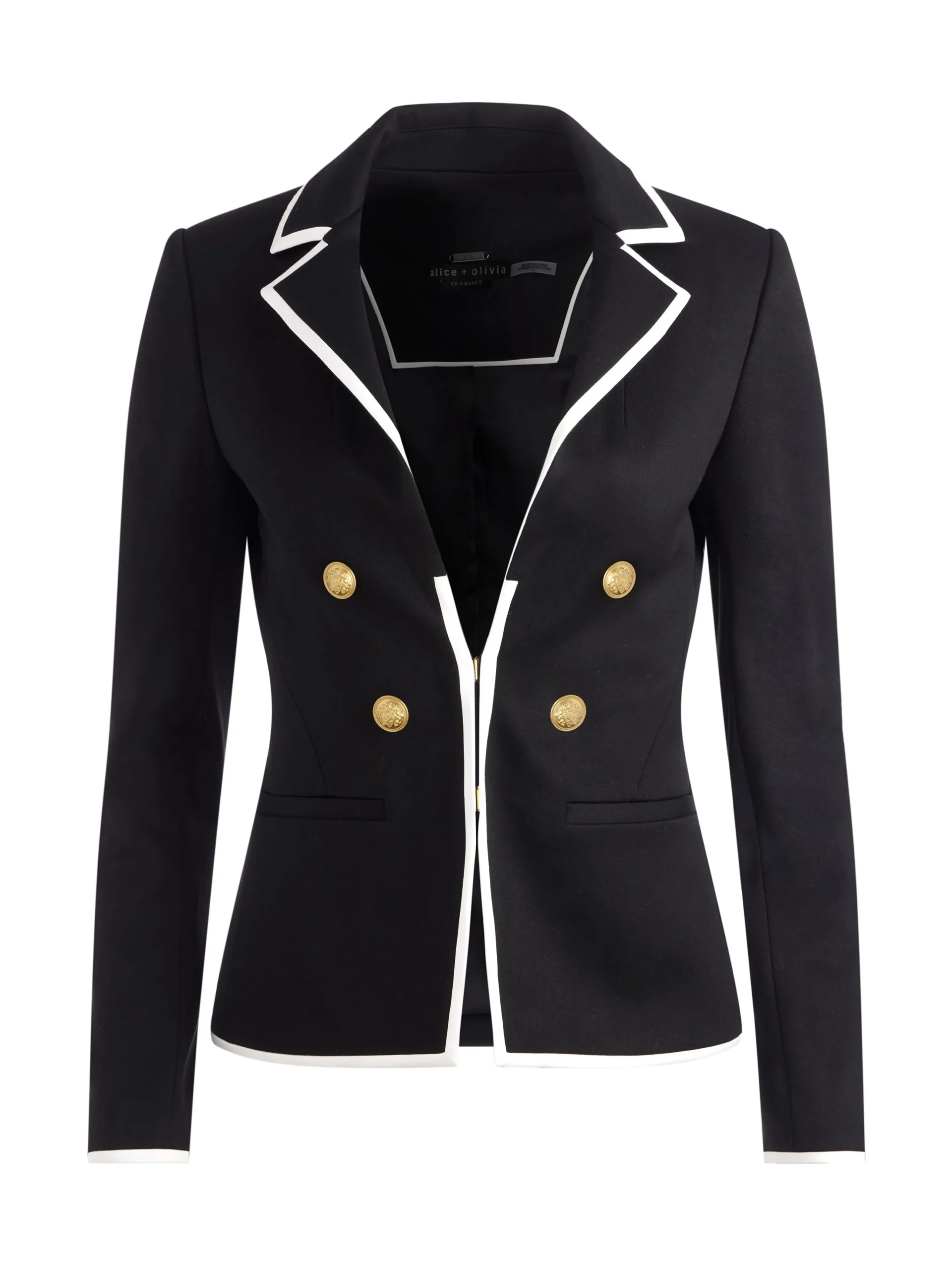 MYA CONTRAST PIPING FITTED BLAZER