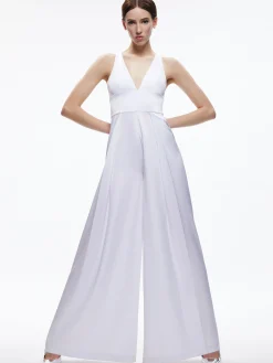 MYRTLE DEEP V-NECK WIDE LEG JUMPSUIT