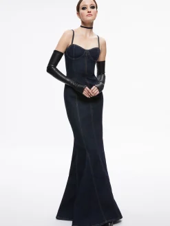 NATACHA GODET MAXI DENIM DRESS