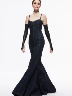 NATACHA GODET MAXI DENIM DRESS