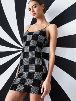 NELLE EMBELLISHED MINI DRESS