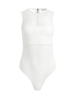 NICHOL HIGH NECK SLEEVELESS MESH BODYSUIT