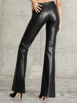 OLIVIA VEGAN LEATHER BOOTCUT PANT
