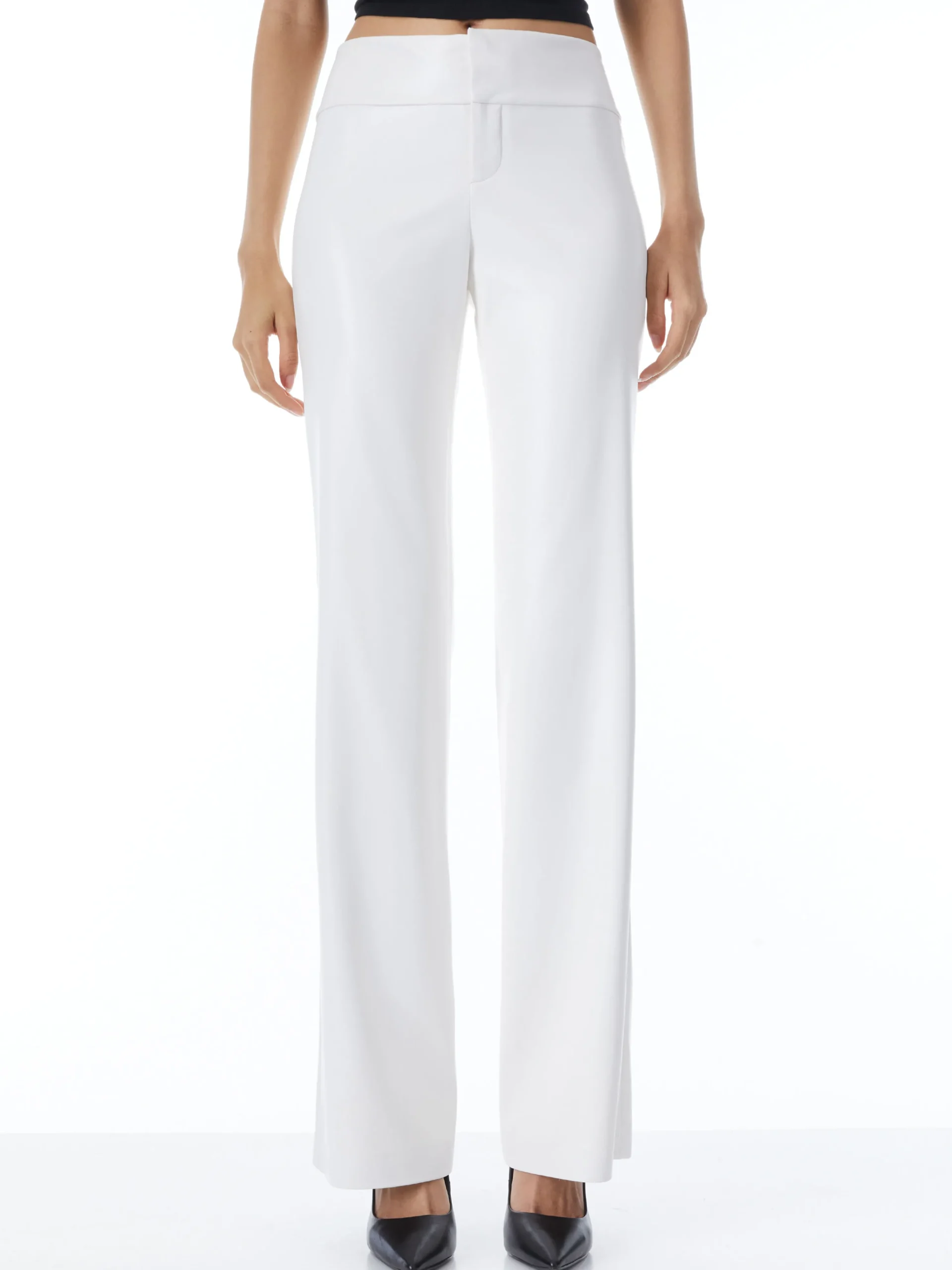 OLIVIA VEGAN LEATHER BOOTCUT PANT