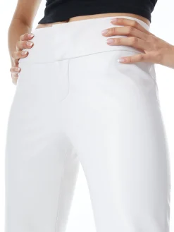OLIVIA VEGAN LEATHER BOOTCUT PANT