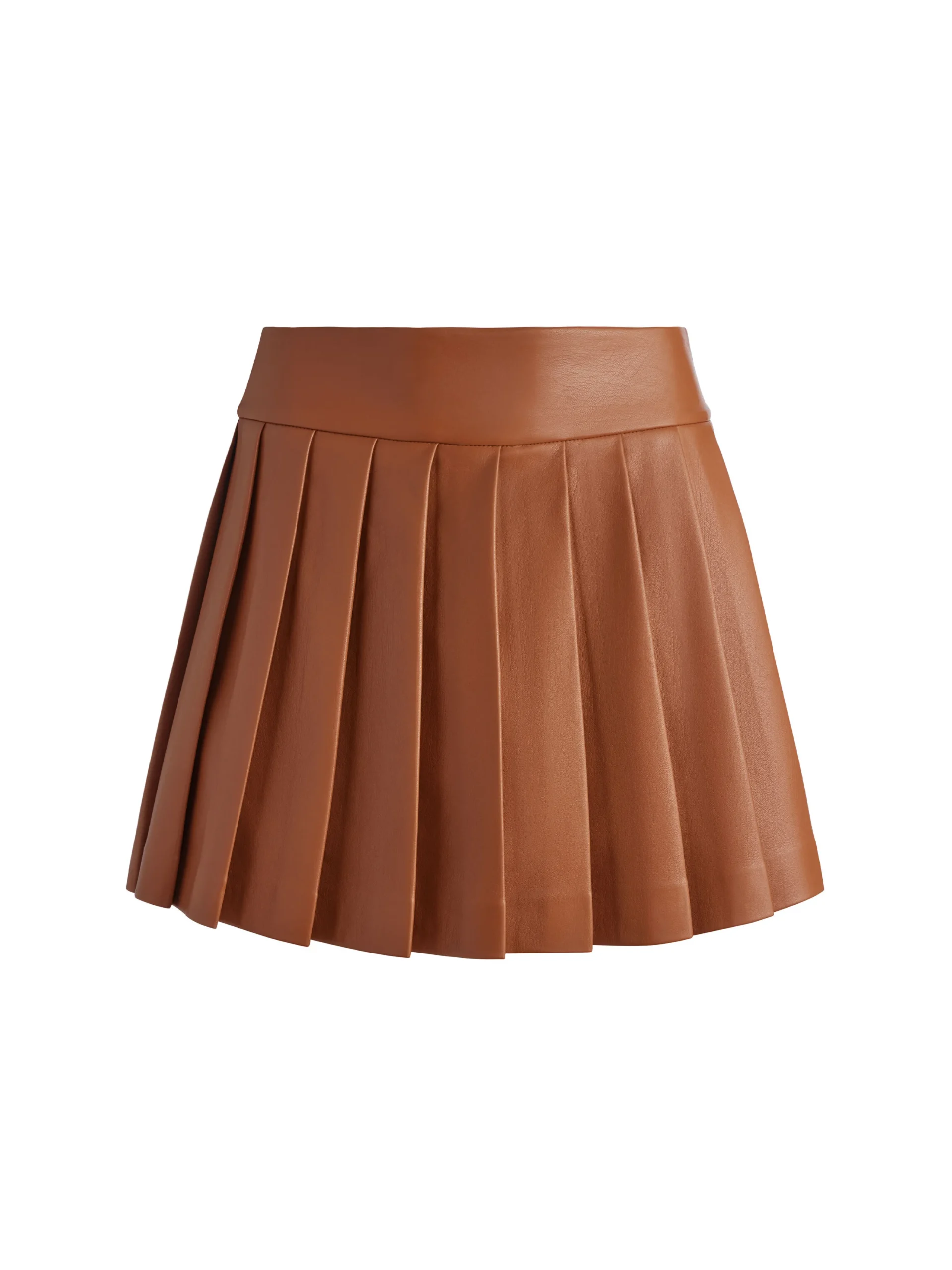 PURA VEGAN LEATHER PLEATED SKORT