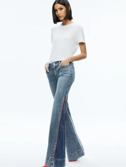 REY SIDE ZIPPER WIDE LEG JEAN