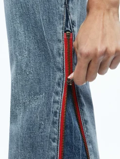 REY SIDE ZIPPER WIDE LEG JEAN