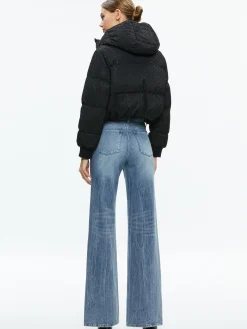 ROBENA CRYSTAL EMBELLISHED CROPPED PUFFER