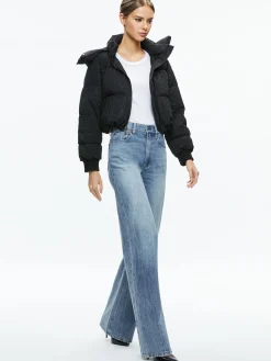 ROBENA CRYSTAL EMBELLISHED CROPPED PUFFER
