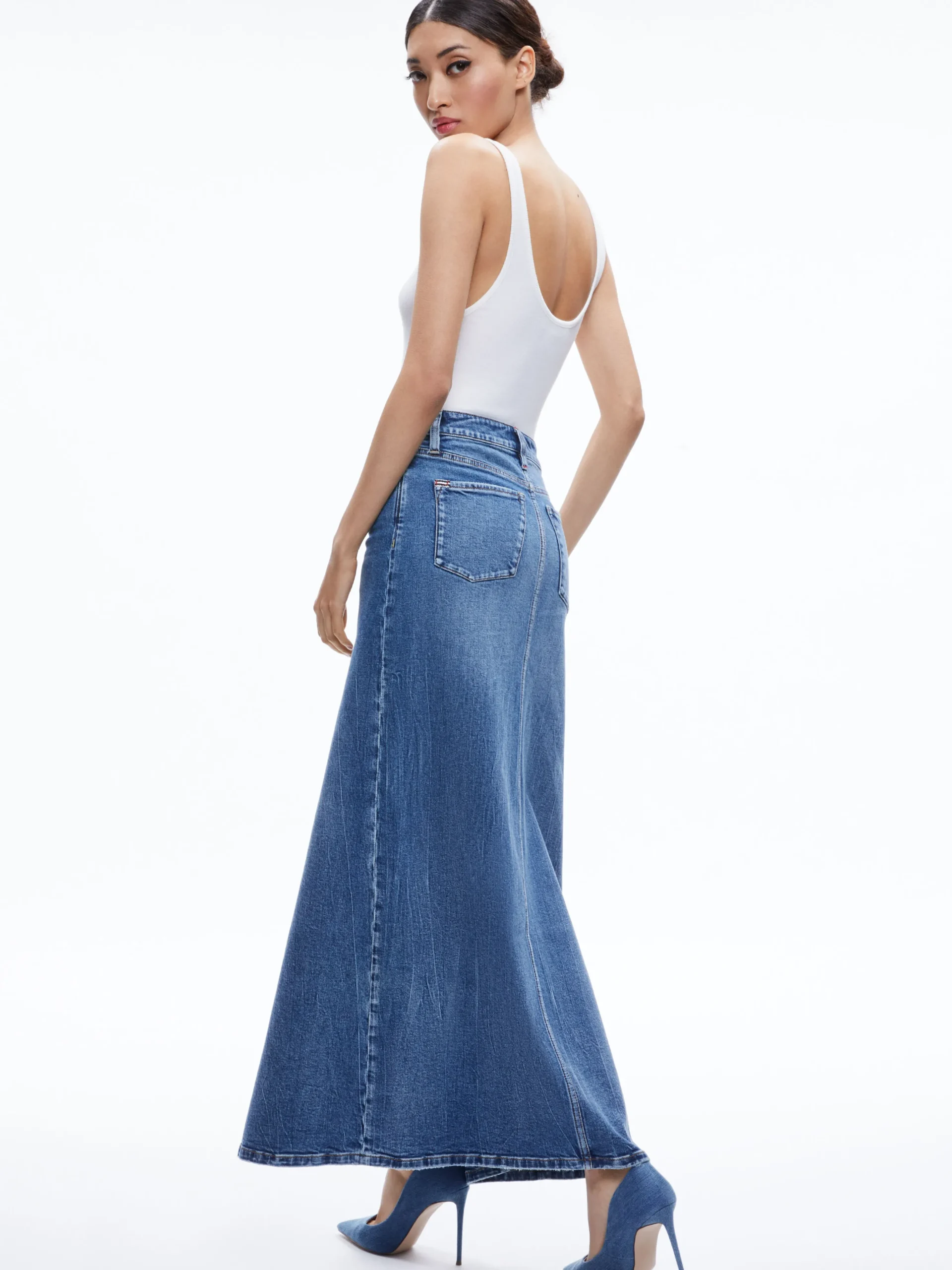 RYE DENIM MAXI SKIRT