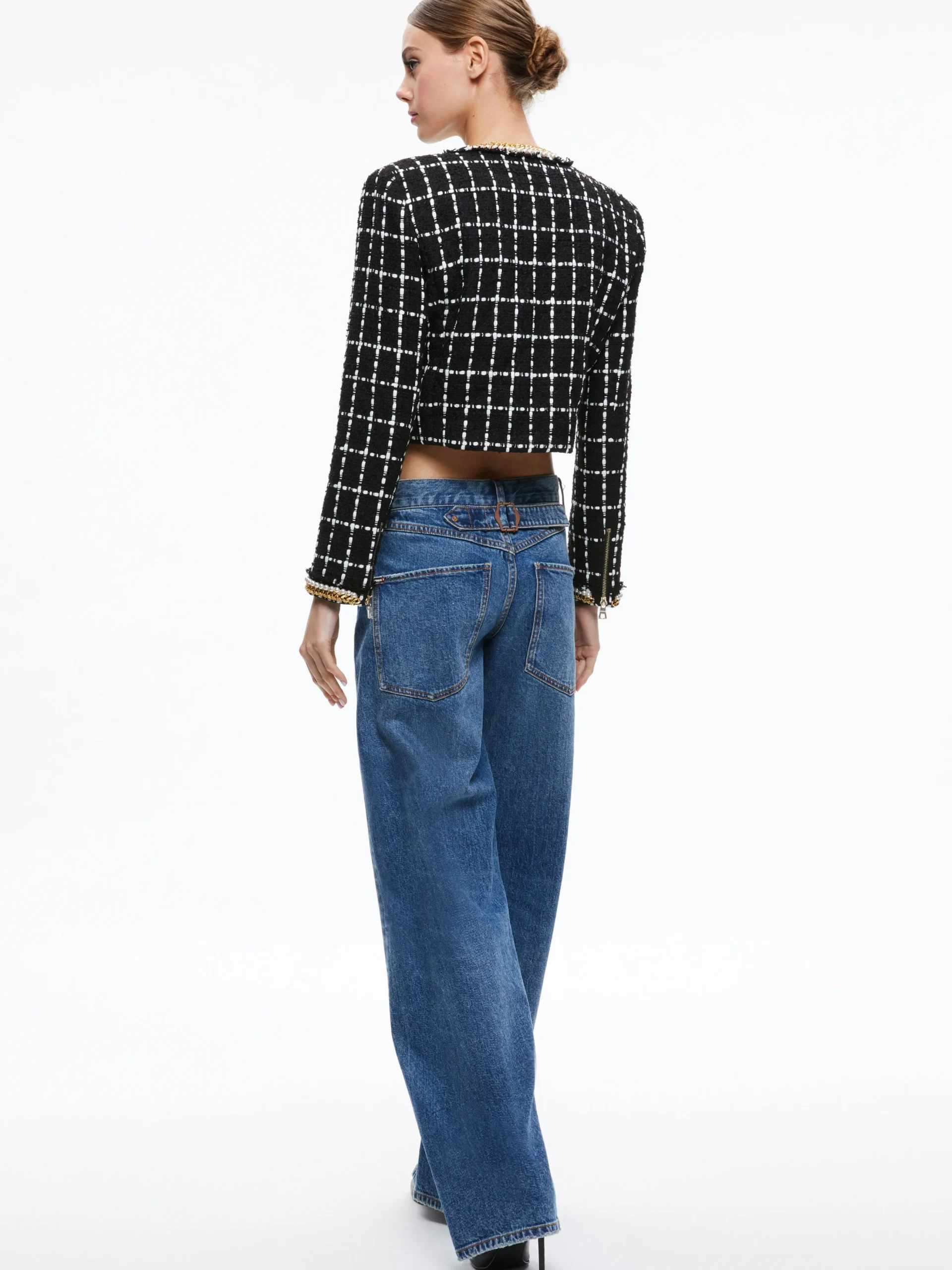 SABINA CHAIN TRIM TWEED JACKET