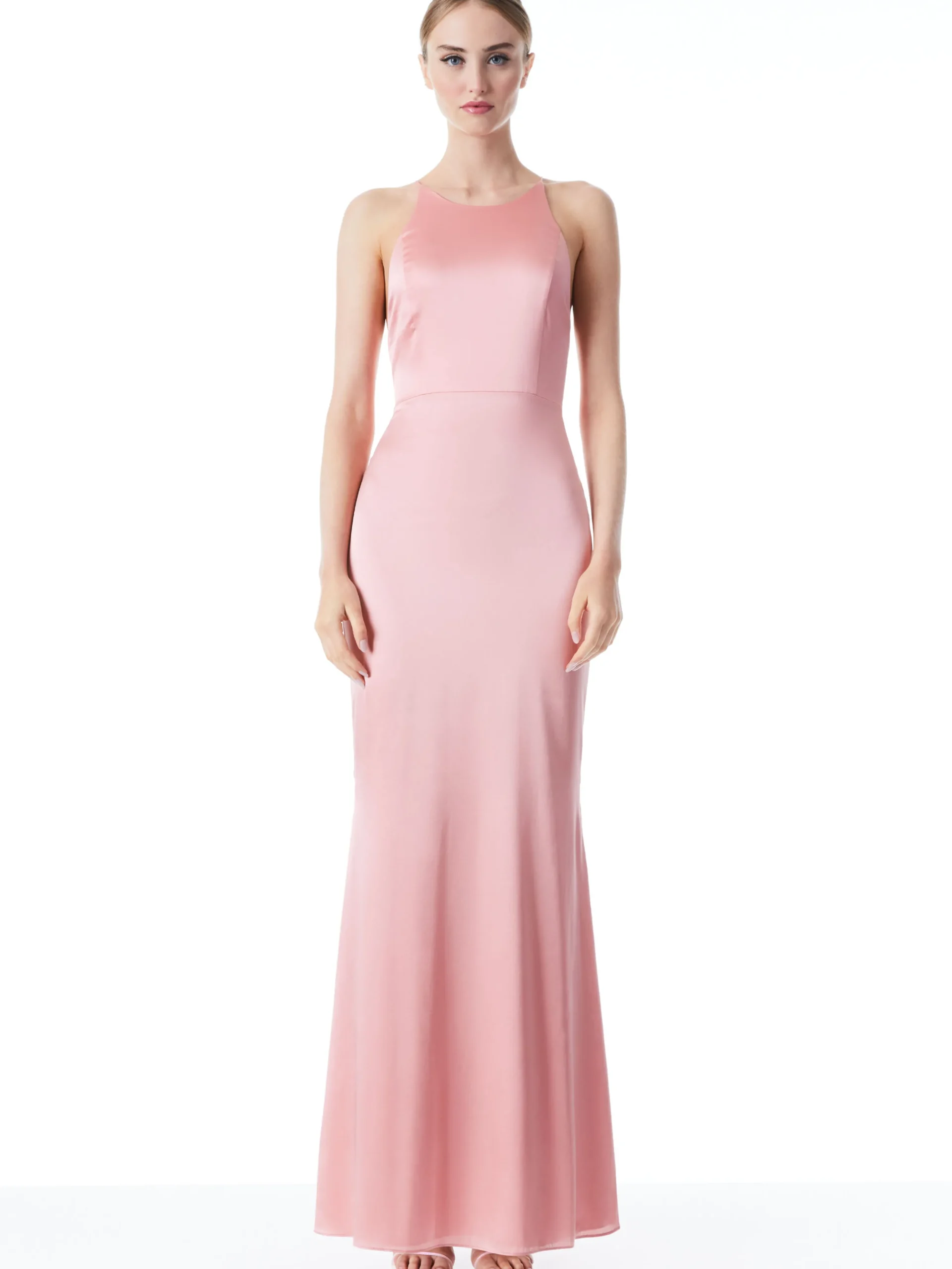 SAMIA HALTER NECK FISHTAIL GOWN