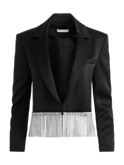 SHAN CRYSTAL FRINGE BLAZER
