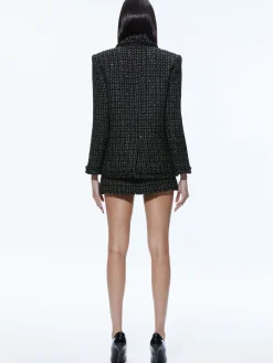 SHAN TWEED CHAIN TRIM BLAZER