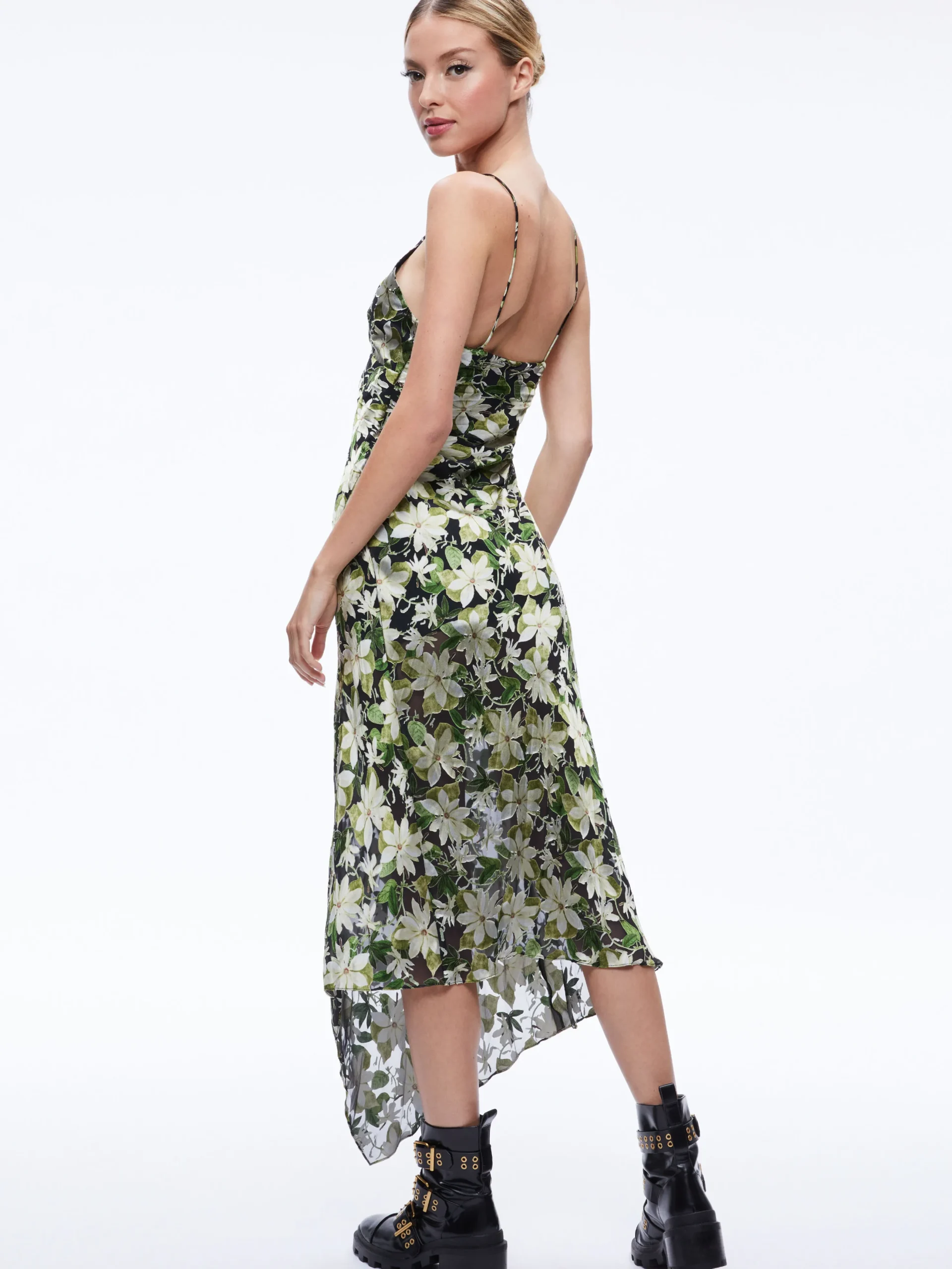 SHAWNA ASYMMETRICAL SLIP DRES