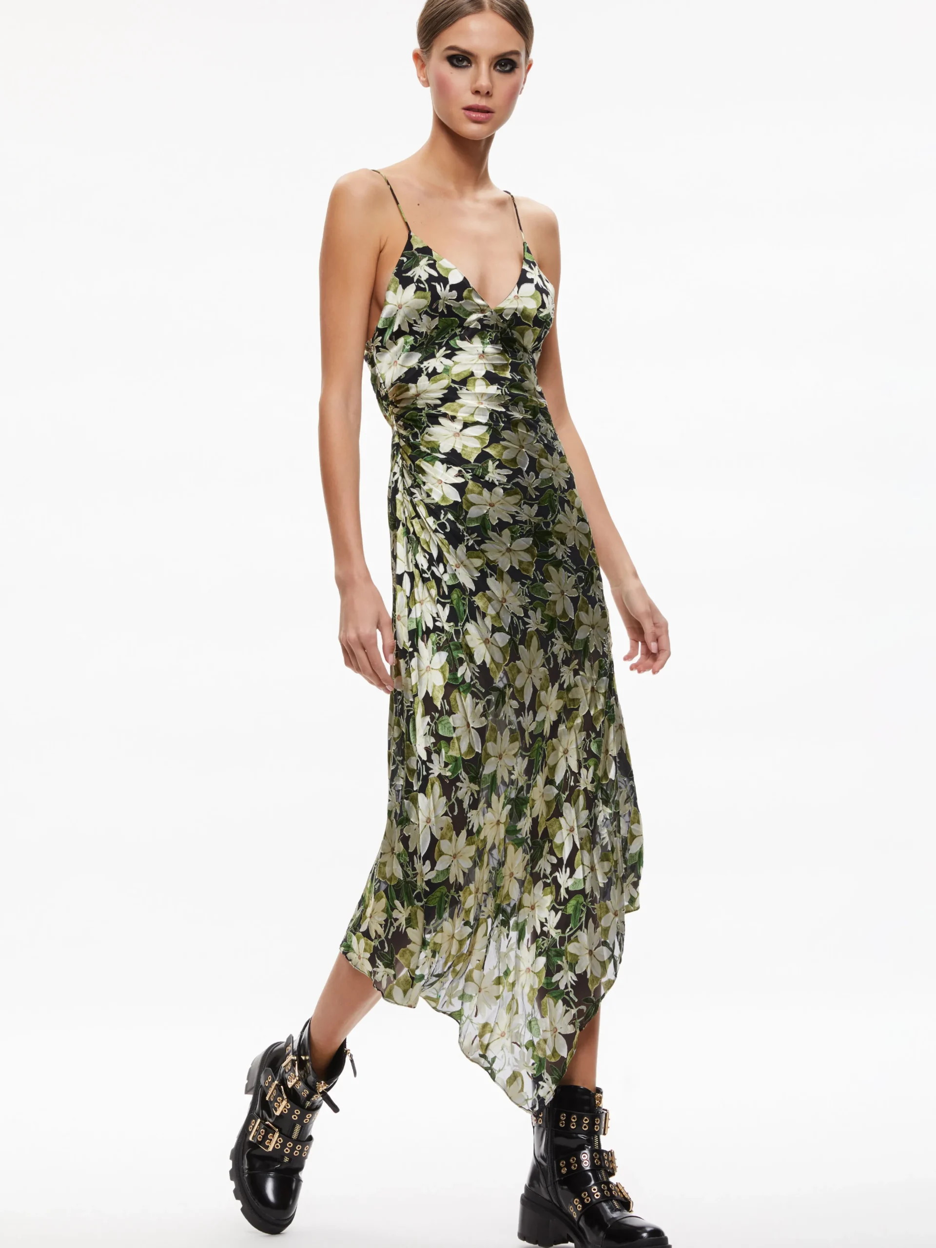 SHAWNA ASYMMETRICAL SLIP DRES