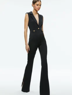 SHOSHANNA SLEEVELESS TUXEDO JUMPSUIT