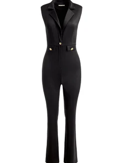 SHOSHANNA SLEEVELESS TUXEDO JUMPSUIT
