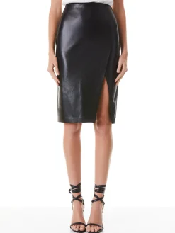 SIOBHAN FRONT WRAP MIDI SKIRT