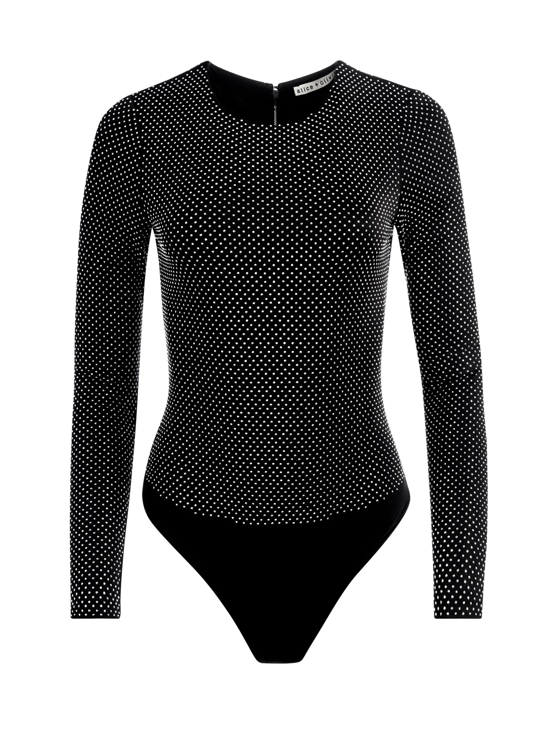TAEYN EMBELLISHED CREW NECK BODYSUIT