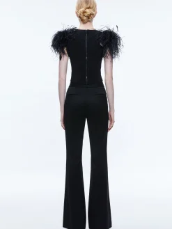 TAMICA FEATHER DETAIL TOP