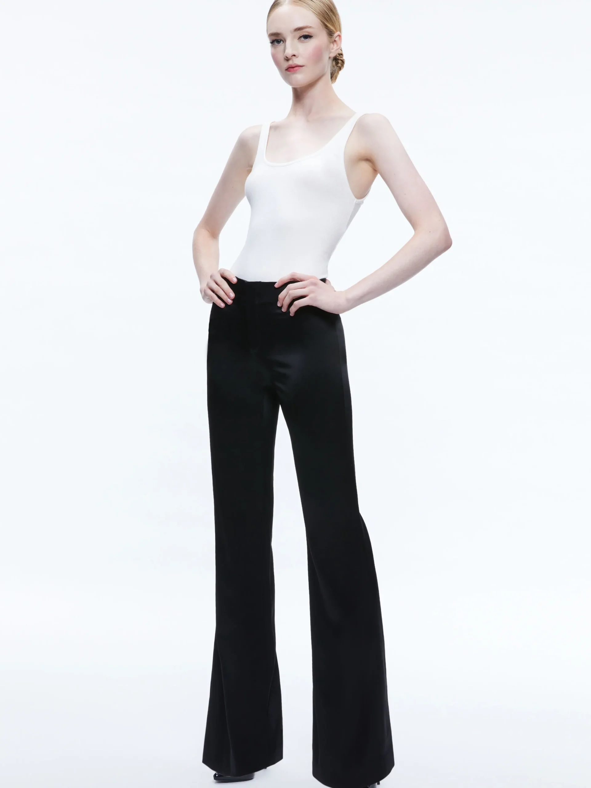 TEENY SATIN BOOTCUT PANT