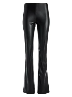 TEENY VEGAN LEATHER SIDE SLIT PANT
