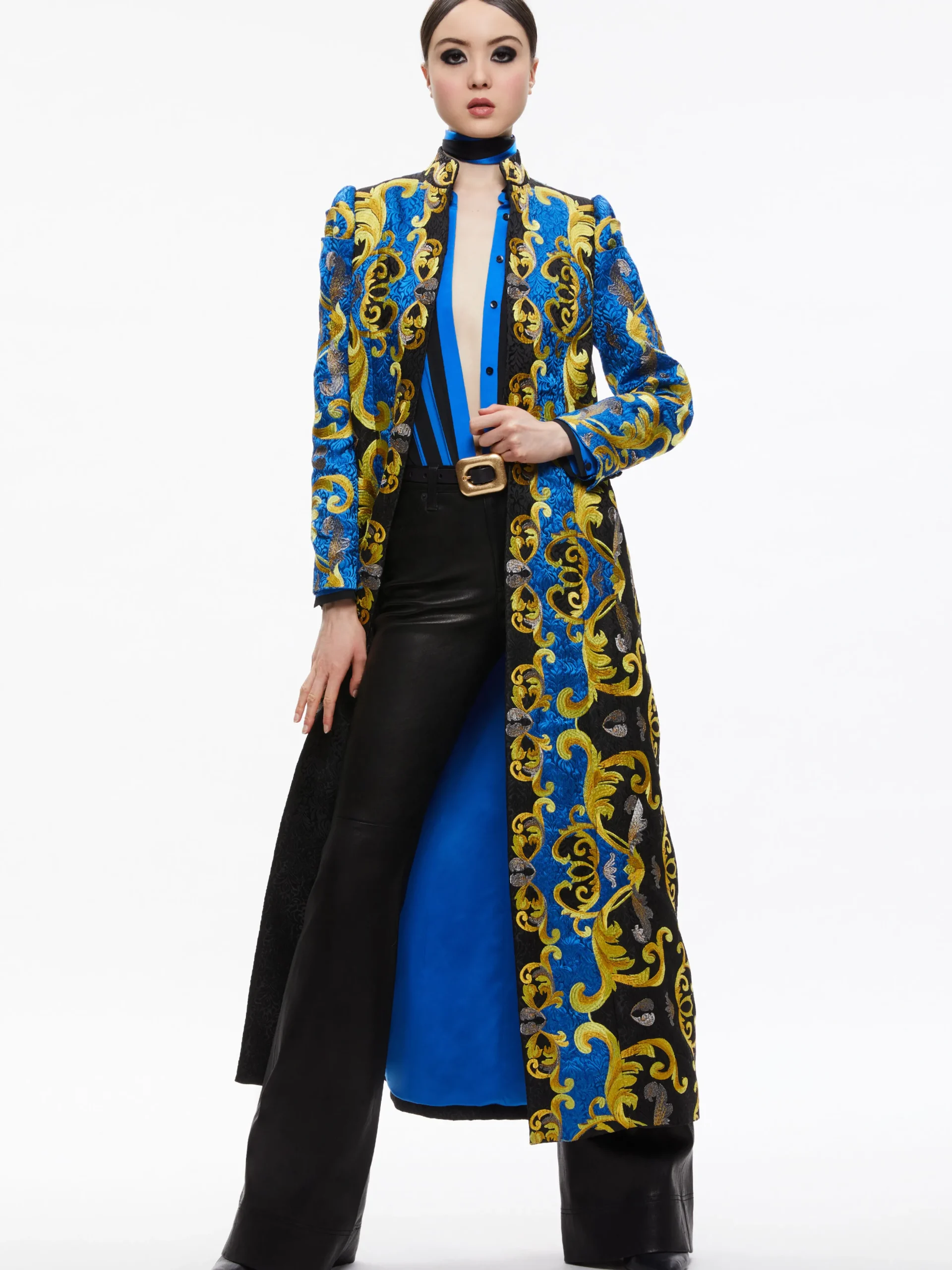 THOMAS EMBROIDERED MAXI COAT