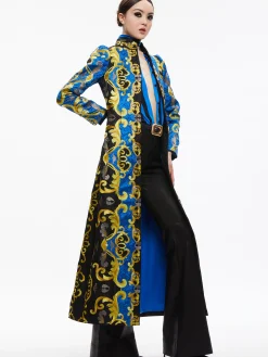 THOMAS EMBROIDERED MAXI COAT
