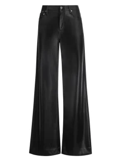 TRISH SHINY VEGAN LEATHER BAGGY PANT