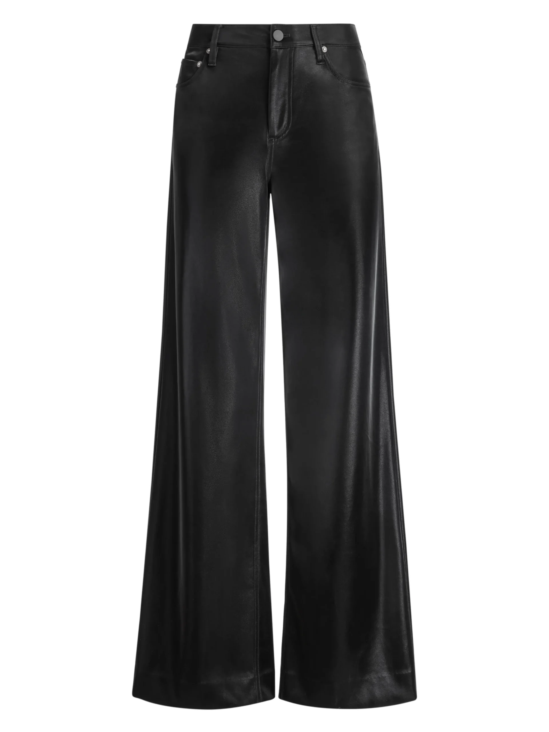 TRISH SHINY VEGAN LEATHER BAGGY PANT