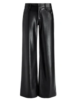 TRISH VEGAN LEATHER WIDE LEG PANT