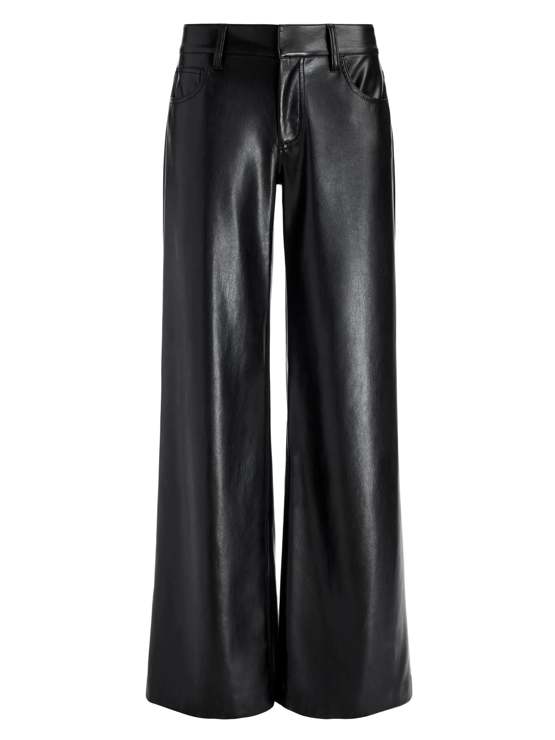 TRISH VEGAN LEATHER WIDE LEG PANT