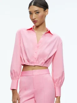 TRUDY CROPPED BUTTON DOWN
