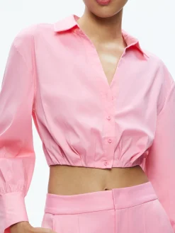 TRUDY CROPPED BUTTON DOWN