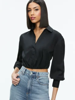 TRUDY CROPPED BUTTON DOWN