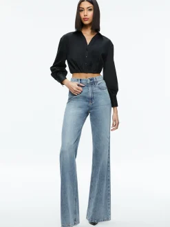 TRUDY CROPPED BUTTON DOWN