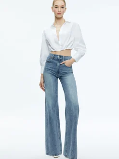 TRUDY CROPPED BUTTON DOWN